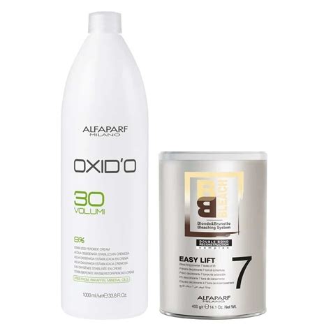 Peróxido 1000ml Polvo Decolorante Bb Bleach 7 Tonos Alfaparf Cosmobela