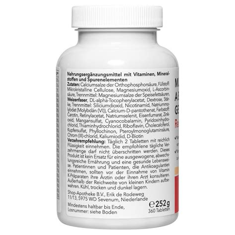 Redcare Multivitamines Pc S Redcare Pharmacie