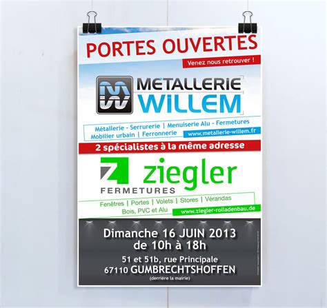 Affiches Portes Ouvertes M Tallerie Willem Ziegler Fermetures