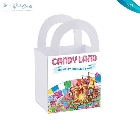 Candyland Treat Boxes Favor T Bags For Birthday Party Etsy