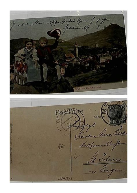 Postkarte Gruß aus Meran Südtirol