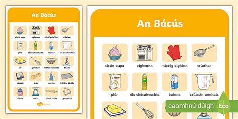 The Bakery Aistear Vocabulary Poster Gaeilge Teacher Made