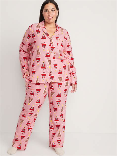 Printed Flannel Pajama Set Old Navy