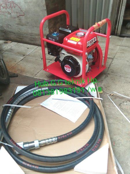 Jual Mesin Vibrator Beton Tiger TG160 Plus Selang Vibrator 38X6meter