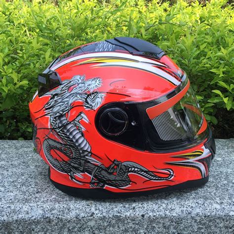 Malushun Marushun Double Visor Red Dragon Full Face Helmets Preorder