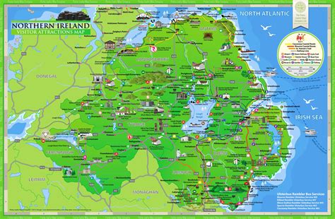 Northern Ireland Attractions Map