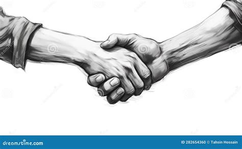 A Detailed Vector Sketch of Two Friends Holding Hands with Intertwined ...