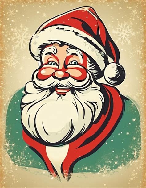 Premium Photo | Retro Cheerful Santa Santa Christmas Vintage