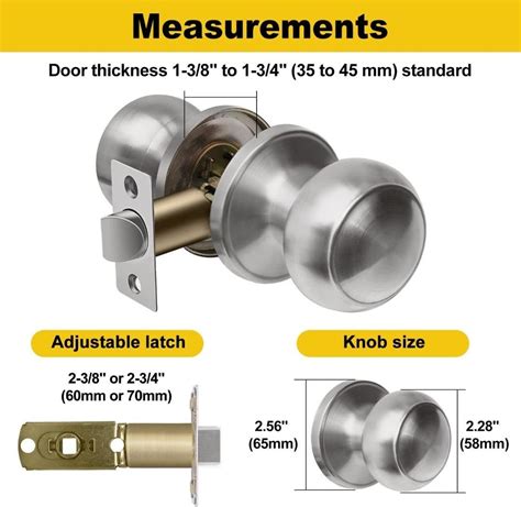 Cml Hardware Passage Door Knob Keyless Interior Door Lock In Solid