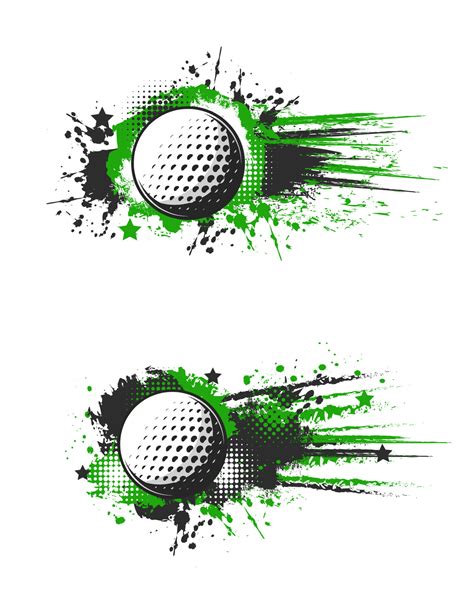 Golf banner, golf ball splash, sport championship 23838538 Vector Art ...