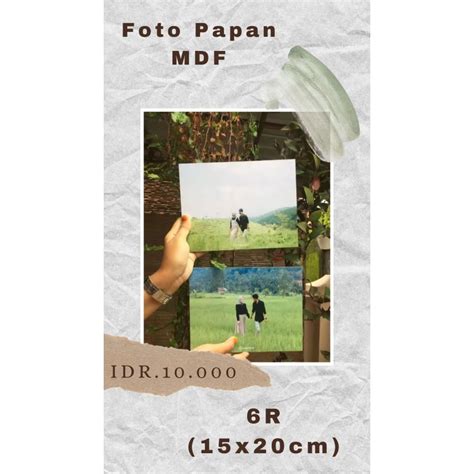 Jual CETAK FOTO PAPAN MDF 6R 15x20cm Shopee Indonesia