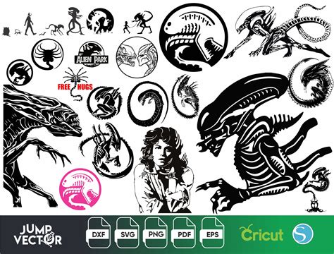 Alien Svg Eps Pdf Png Cricut Silhouette File Cut Etsy