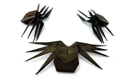 Easy Instruction Paper Spider How To Make Origami Halloween Spider