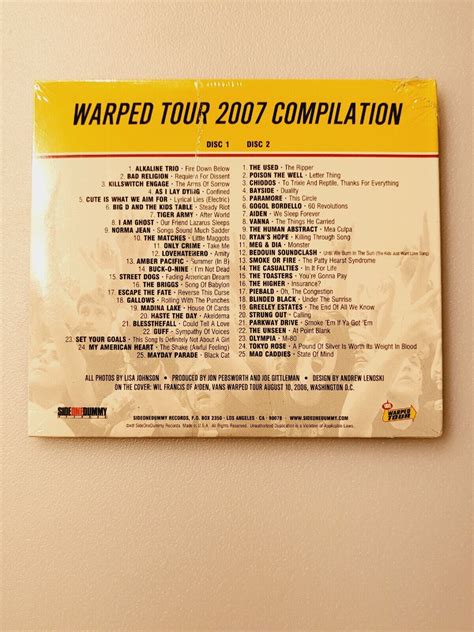 Warped Tour Compilation By Various Artists Cd Jun Discs