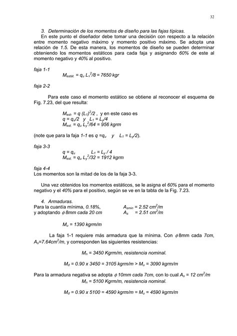 Dise O Y An Lisis De Losas De Hormig N Armado Utilizando M Todos