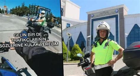 Hız yapan motosikletli gence baba öğüdü veren polise başarı belgesi