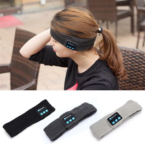 Wireless Bluetooth Headphone Sleep Headband Hat Soft Warm Sports Running Smart Cap Headphone