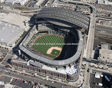 Aerial View Of Seattles Safeco Field Home Of The Mariners Major