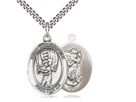 St Christopher Baseball Medal Descar Jewelry Design Ltd