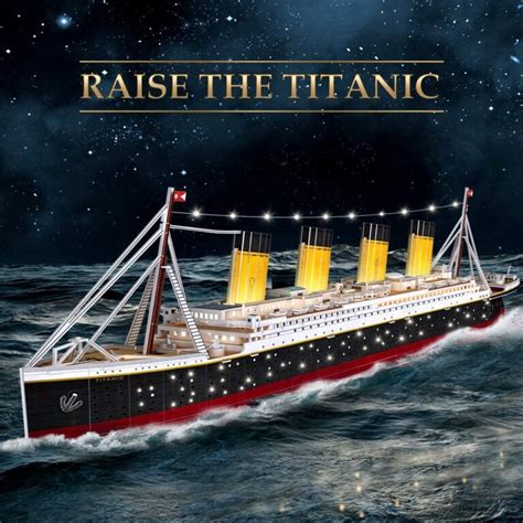 CubicFun 3D Jigsaw Puzzles For Adults LED Titanic Ship Speed Cube