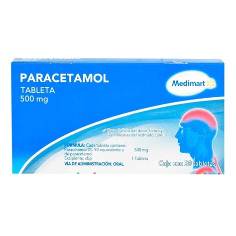 Paracetamol Medimart 500 Mg 20 Tabletas Walmart