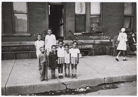 Children Posing On A Sidewalk In The Slums Of Chicago International