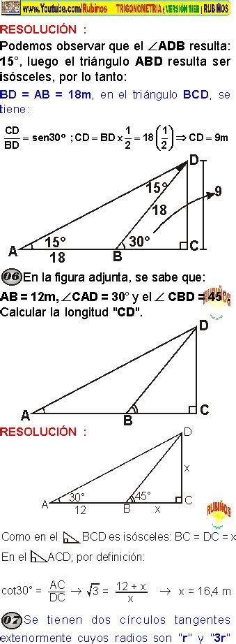 Razones Trigonom Tricas Notables Y Y Y