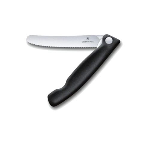 Victorinox Foldable Serrated Paring Knife Black 11 Cm Camp And Climb