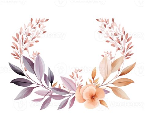 Watercolor Flower Border isolated. 27394876 PNG