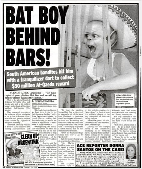 BAT BOY's 30th Anniversary! - Weekly World News