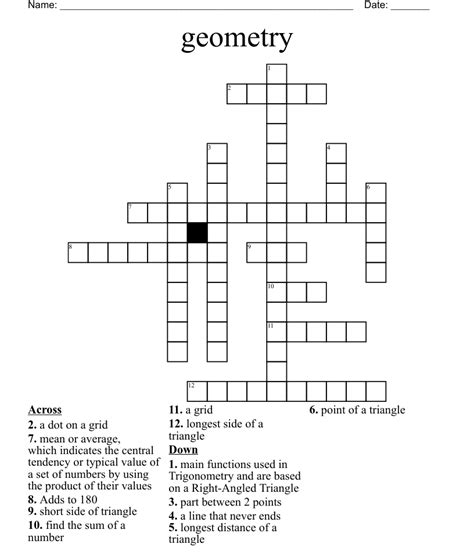 Geometry Crossword Wordmint