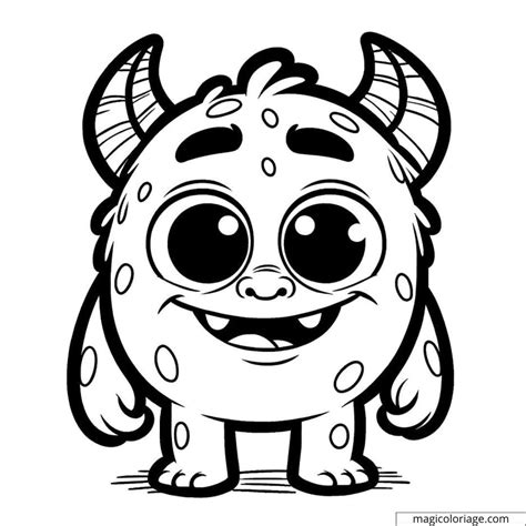 Coloriage Halloween de bébé monstre Dessin gratuit à imprimer