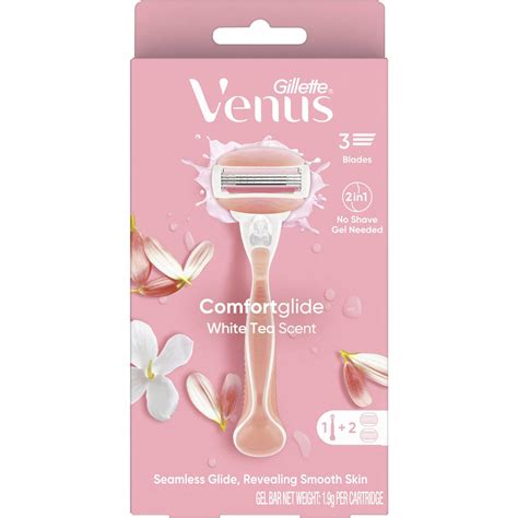 Venus Comfortglide White Tea Razor With 2 Razor Blades Each Woolworths