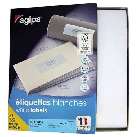 Planches d étiquettes multi usages 210x297 mm APLI