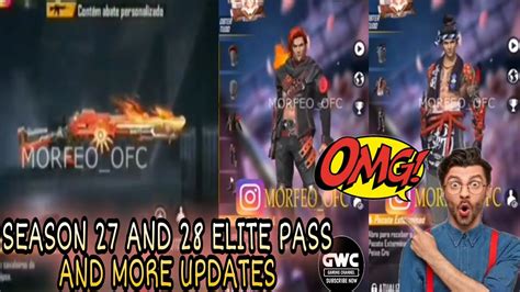 Free Fire Upcoming Elite Pass Season 27 And 28 Upcoming M1014