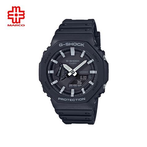 Casio G Shock Ga A Black Resin Band Men Watch Shopee Malaysia