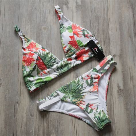 Tengweng 2018 New Sexy Women Floral Print Swimsuit Plus Size Cut Out