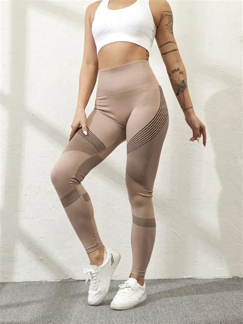 Svokor Frauen Leggings Hohe Taille Pfirsich H Ften Gym Leggings Schnell