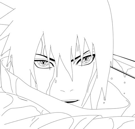 Naruto Manga 574 Sasuke Line Art By Mardon14 On DeviantArt