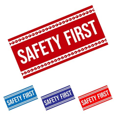 Premium Vector Safety First Rubber Stamp Design Art Illustration