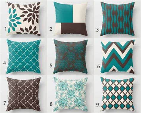 DoFu Design: 4+ decorative pillows for bedroom teal color