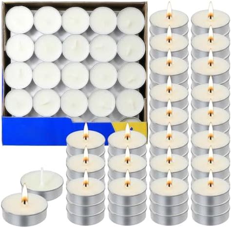 Soladirect Hour Tea Lights Candles Pack Long Burning Tealights