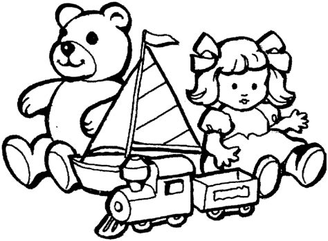 toy box clip art black  white sketch coloring page