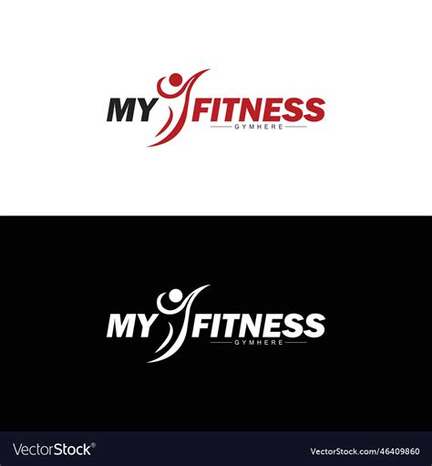 Modern minimalist gym yoga fitness logo design Vector Image