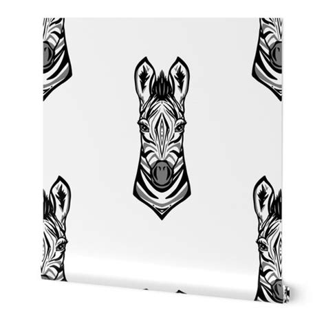 Zebra Drawing In Black And White Design Wallpaper Zebra Drawing Black And White Design Drawings