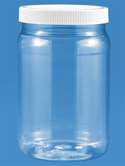 Clear Pet Round Wide Mouth Plastic Jars Oz S Plastic Jars