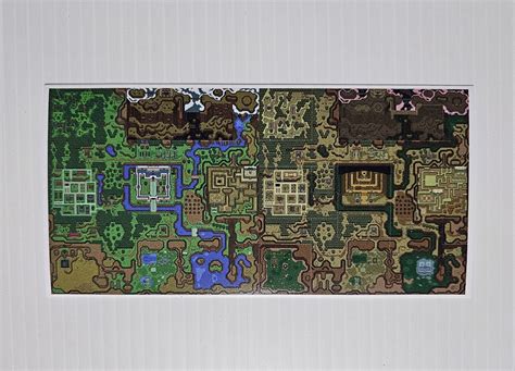 The Legend of Zelda Classic SNES Map 12 X 24 Poster Inches Vinyl ...