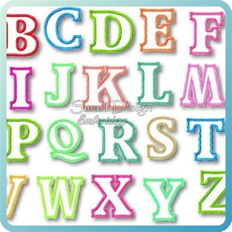 DANNY - APPLIQUE ALPHABET 26 Letters Machine Embroidery Design – Smart ...