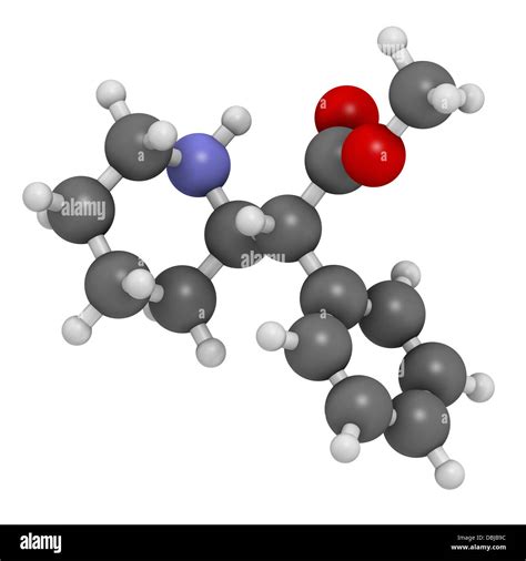 Modelo molecular de metilfenidato fotografías e imágenes de alta