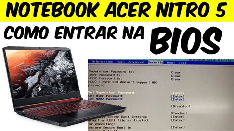 Como Entrar Na BIOS Do Notebook Acer Nitro 5 YouTube